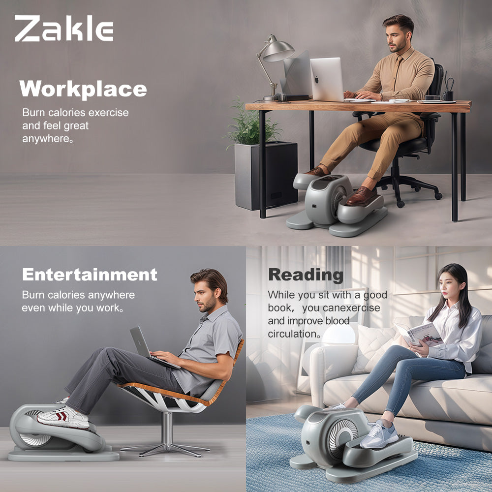 Gray Zakle Under Desk Elliptical Machine