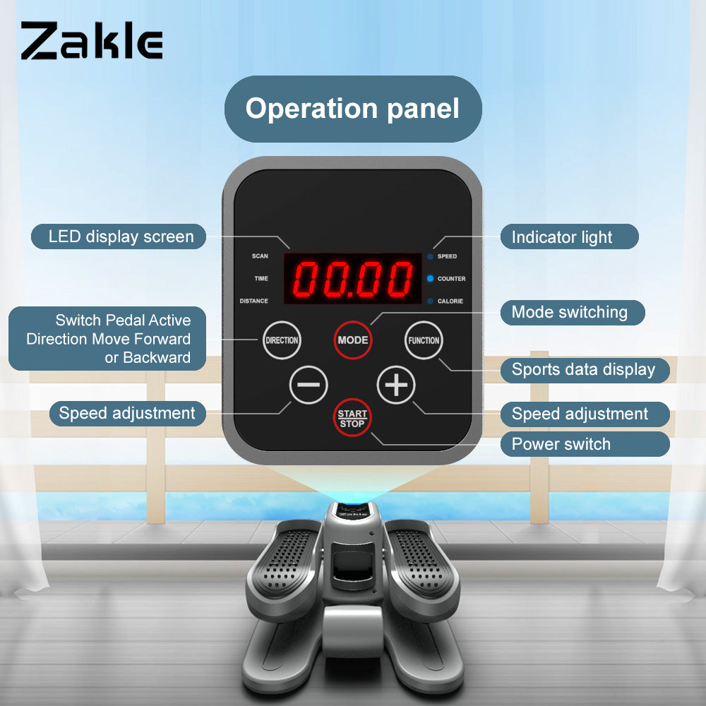 Gray Zakle Under Desk Elliptical Machine