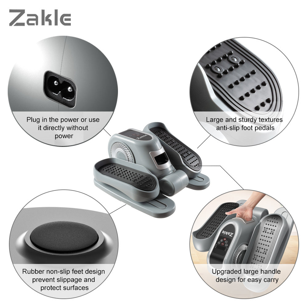 Gray Zakle Under Desk Elliptical Machine