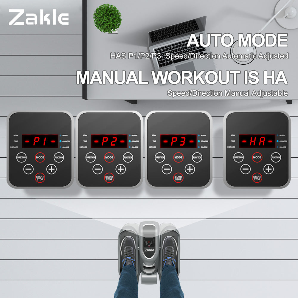 Gray Zakle Under Desk Elliptical Machine